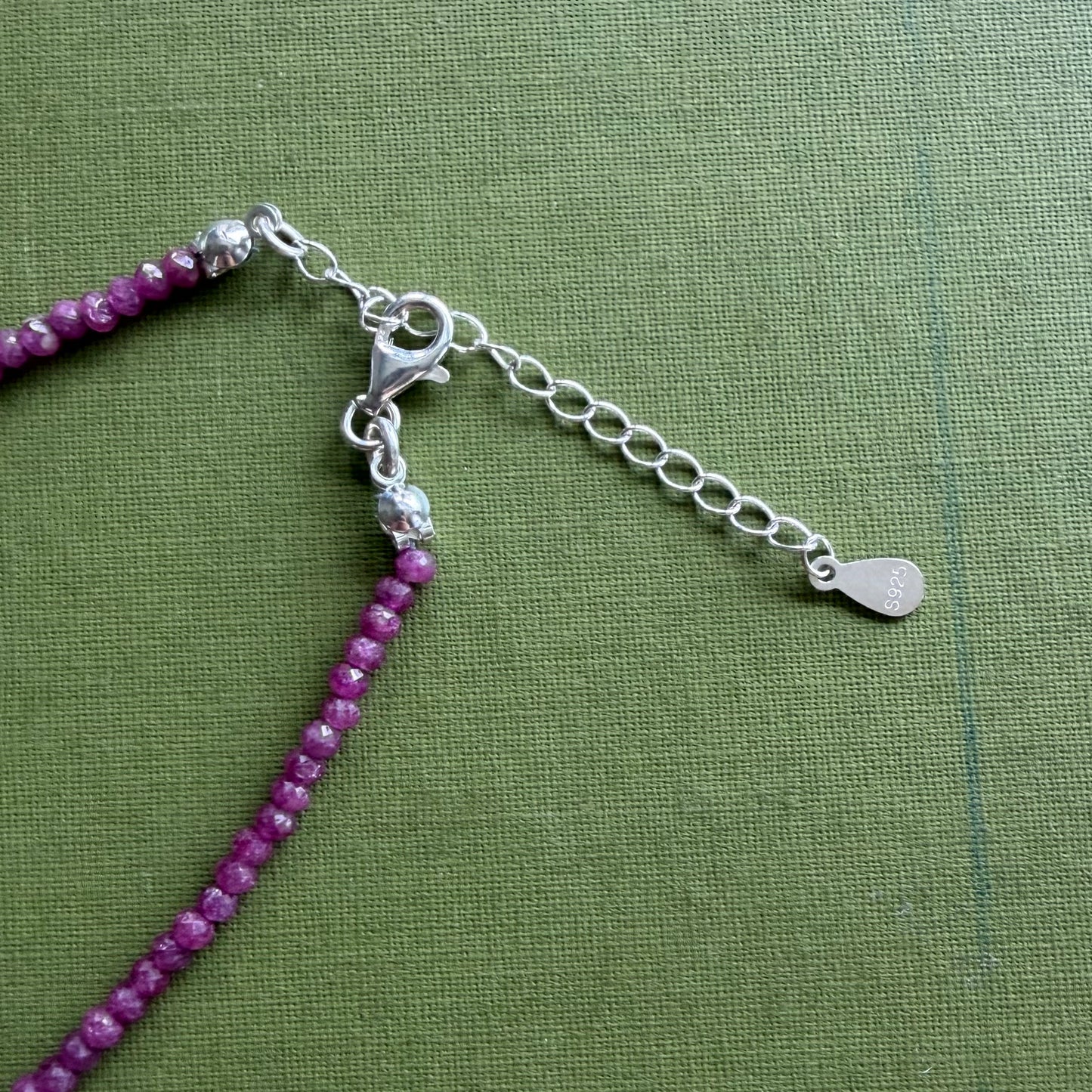 Raw Ruby & Pyrite Beaded Necklace