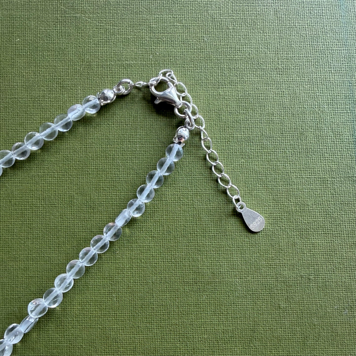 Clear Quartz & Pyrite Beaded Necklace