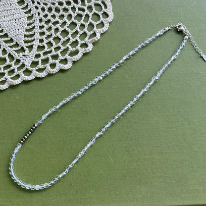 Clear Quartz & Pyrite Beaded Necklace