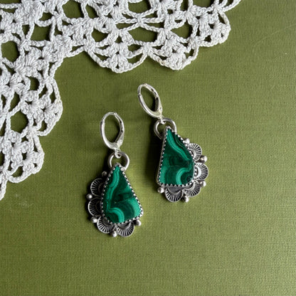 Malachite Earrings