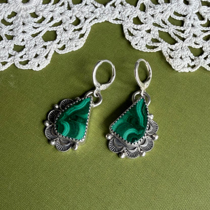 Malachite Earrings