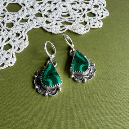 Malachite Earrings