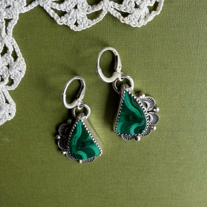 Malachite Earrings