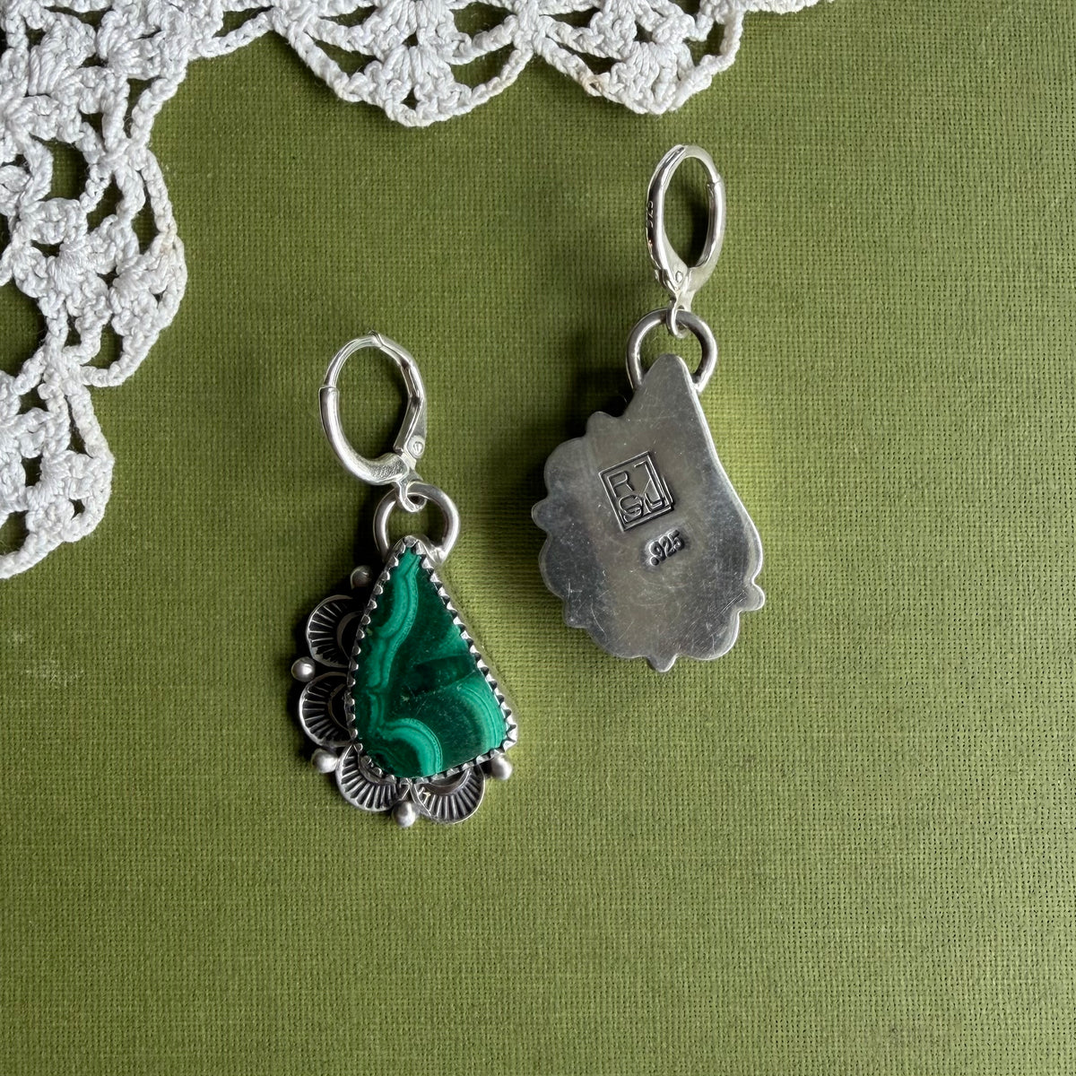 Malachite Earrings