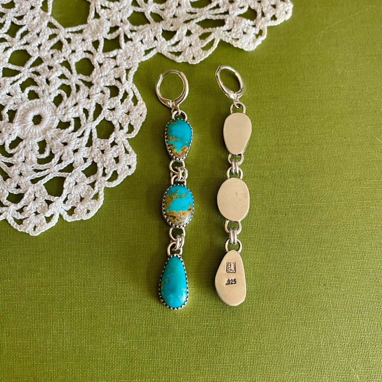 Sonoran Gem Turquoise 3 Drop Earrings