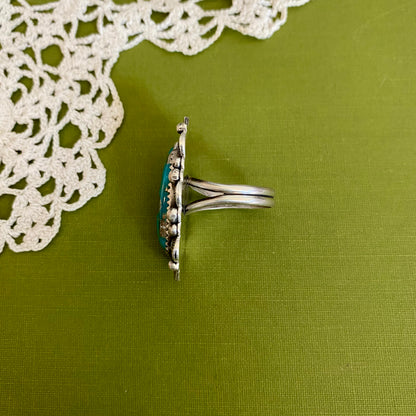 Persian Turquoise Ring Size 7.5