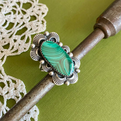 Malachite Ring Size 7.5