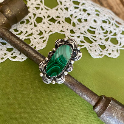 Malachite Ring Size 7.5