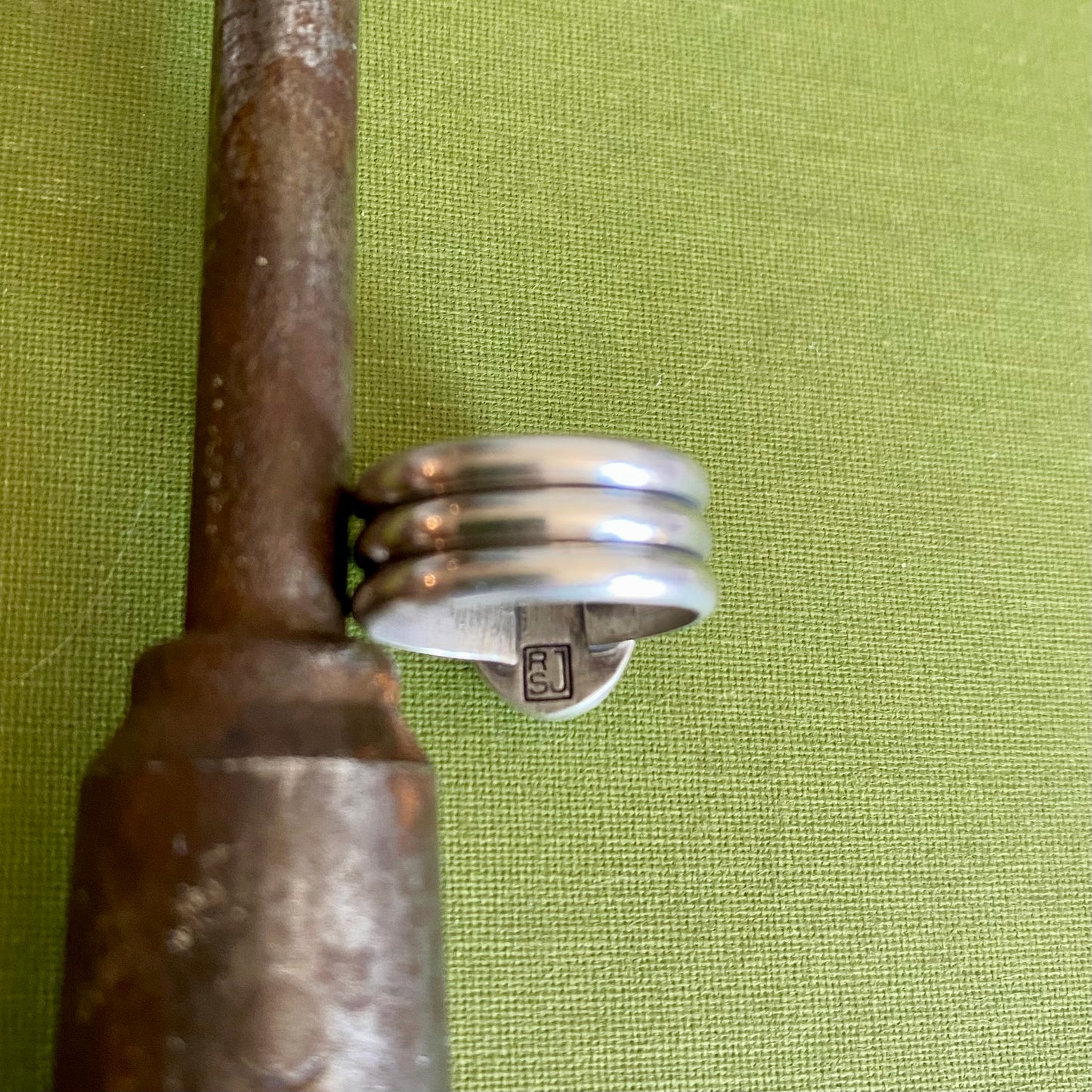 Wide Band Turquoise Ring Size 5