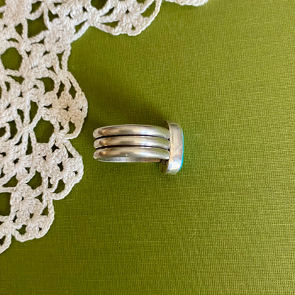 Wide Band Turquoise Ring Size 6