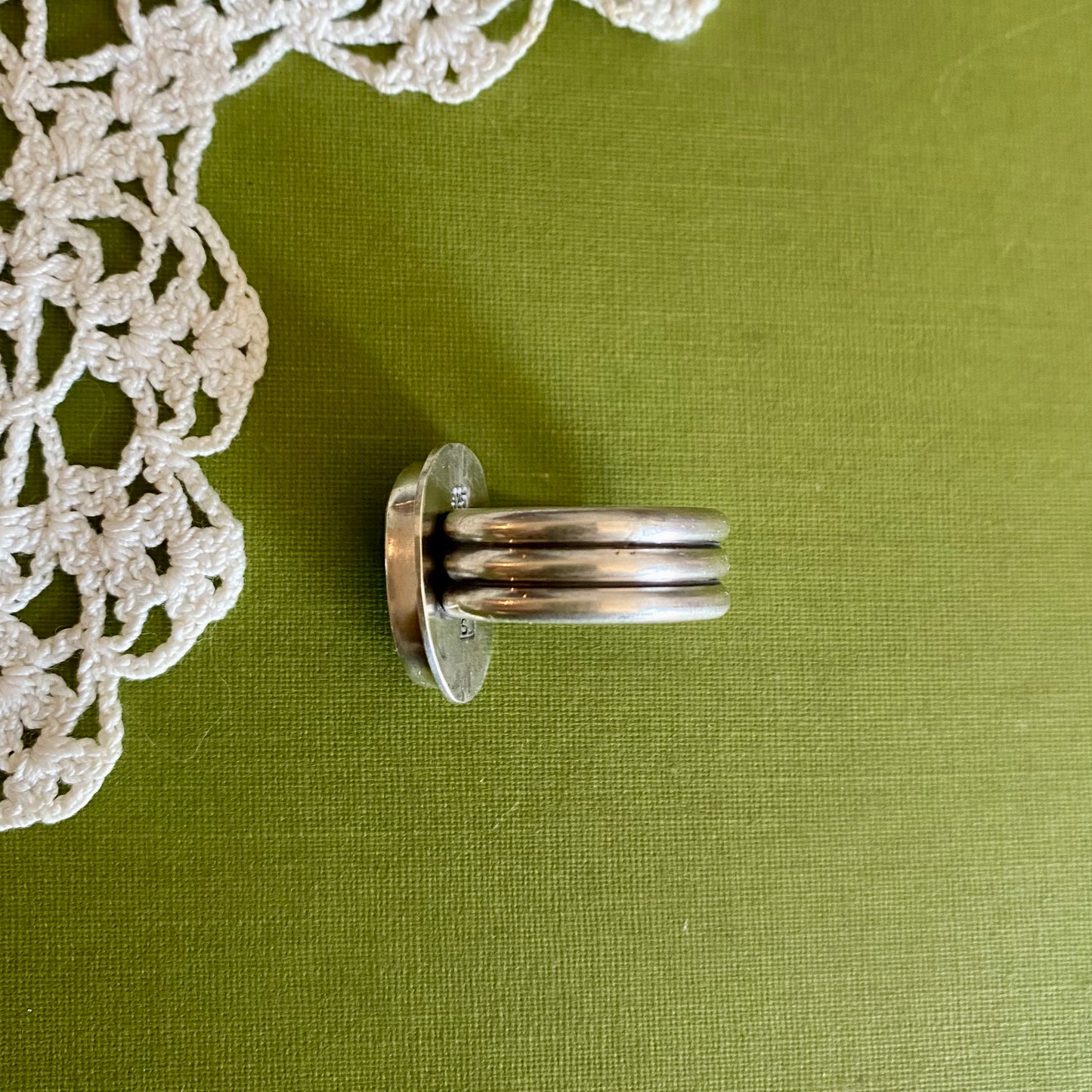 Wide Band Turquoise Ring Size 8