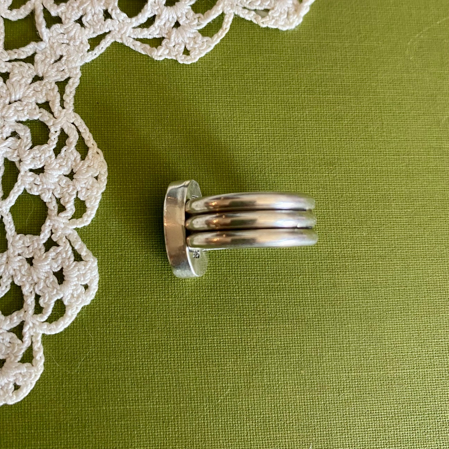 Wide Band Turquoise Ring Size 7