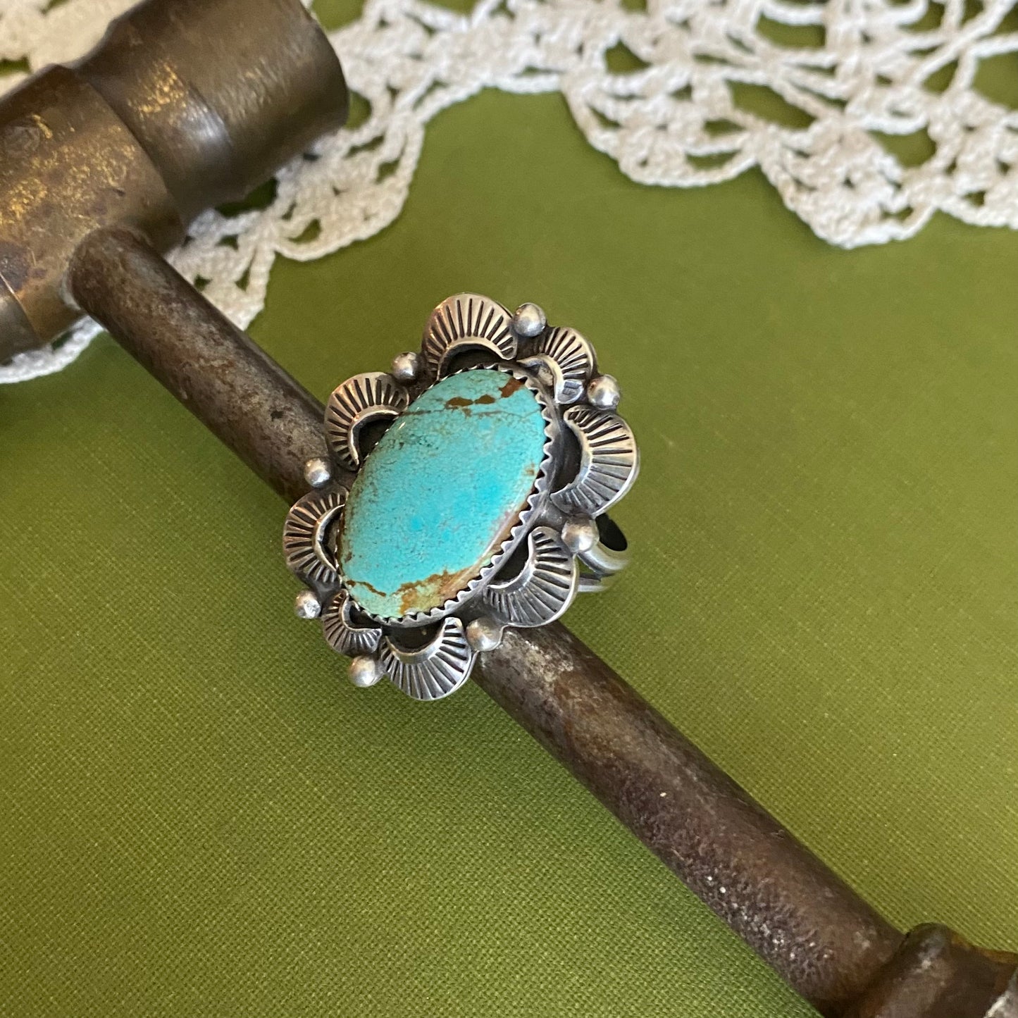 #8 Turquoise Ring Size 9
