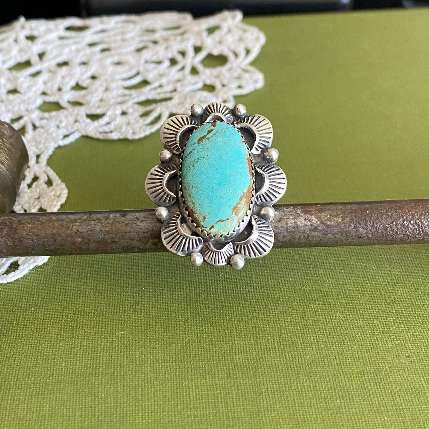 #8 Turquoise Ring Size 9