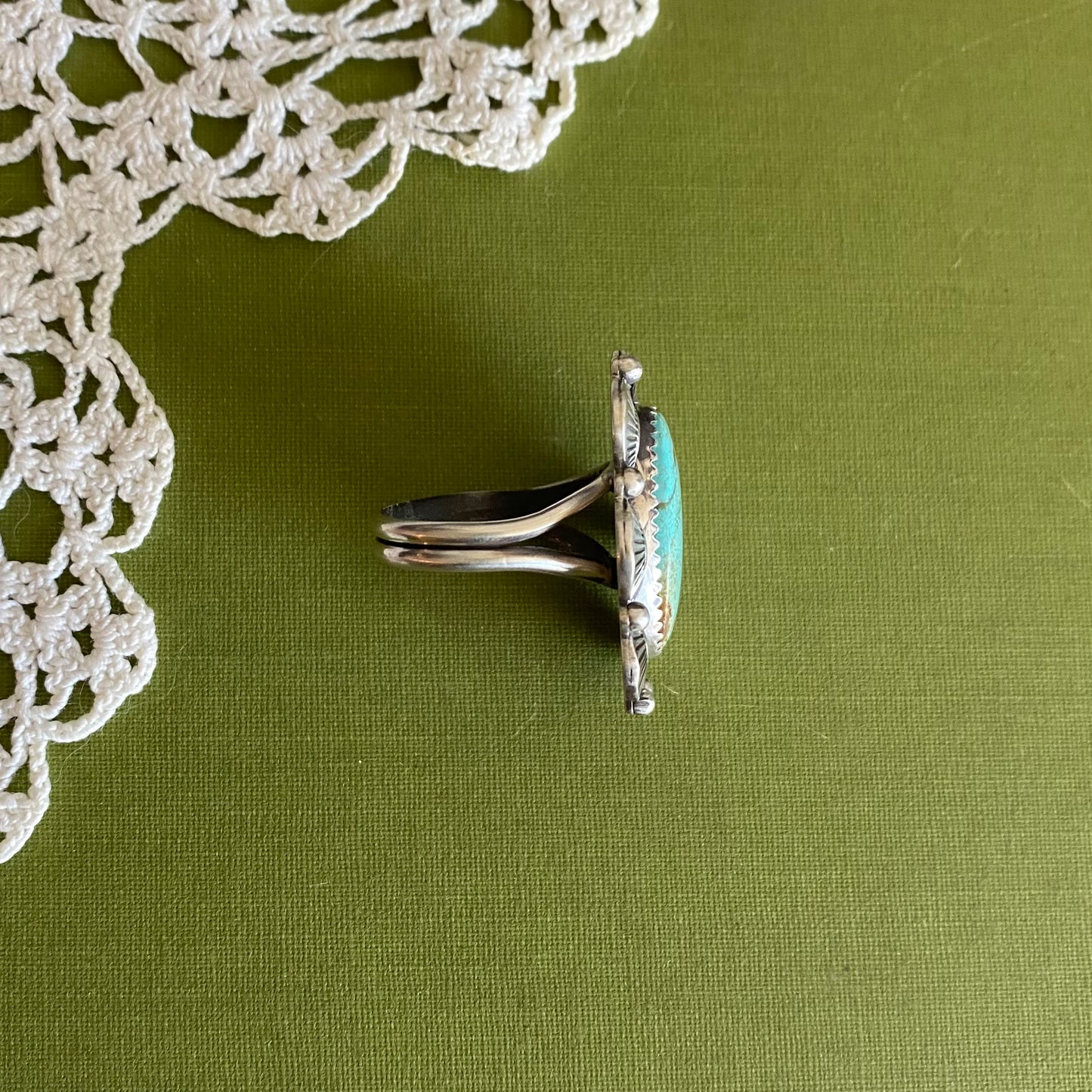 #8 Turquoise Ring Size 9