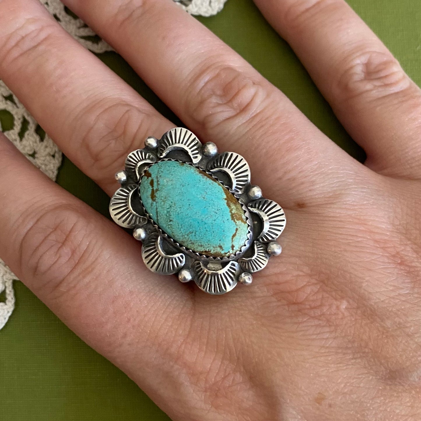 #8 Turquoise Ring Size 9