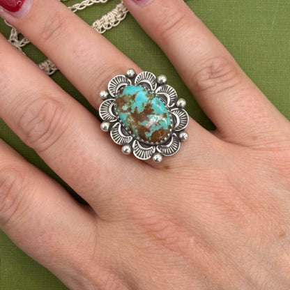Pilot Mountain Turquoise Ring Size 6