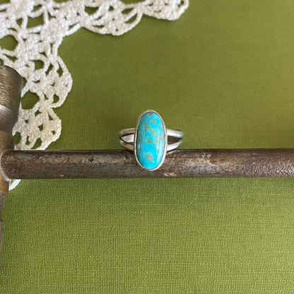 Stormy Mountain Turquoise Ring Size 6.5
