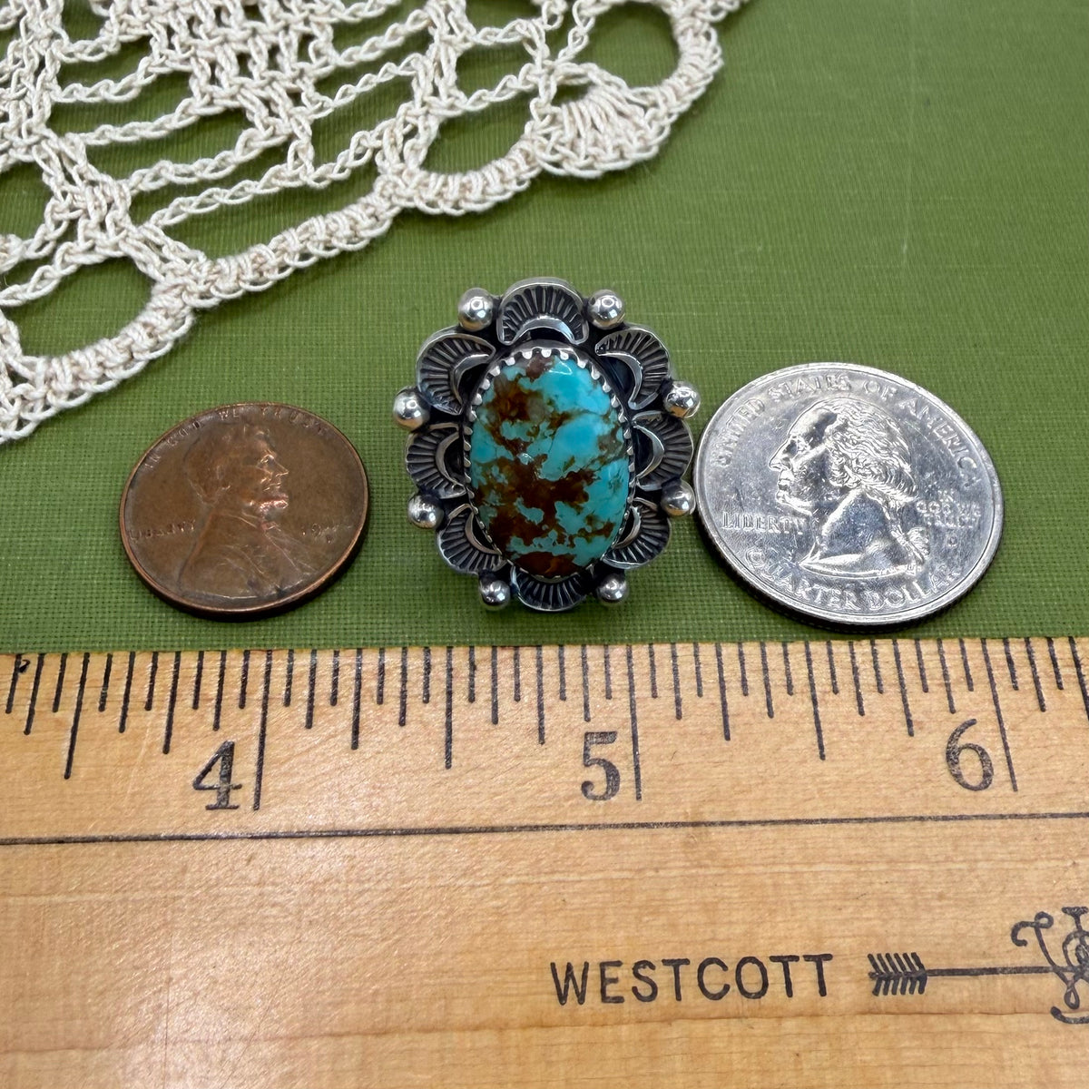 Pilot Mountain Turquoise Ring Size 6