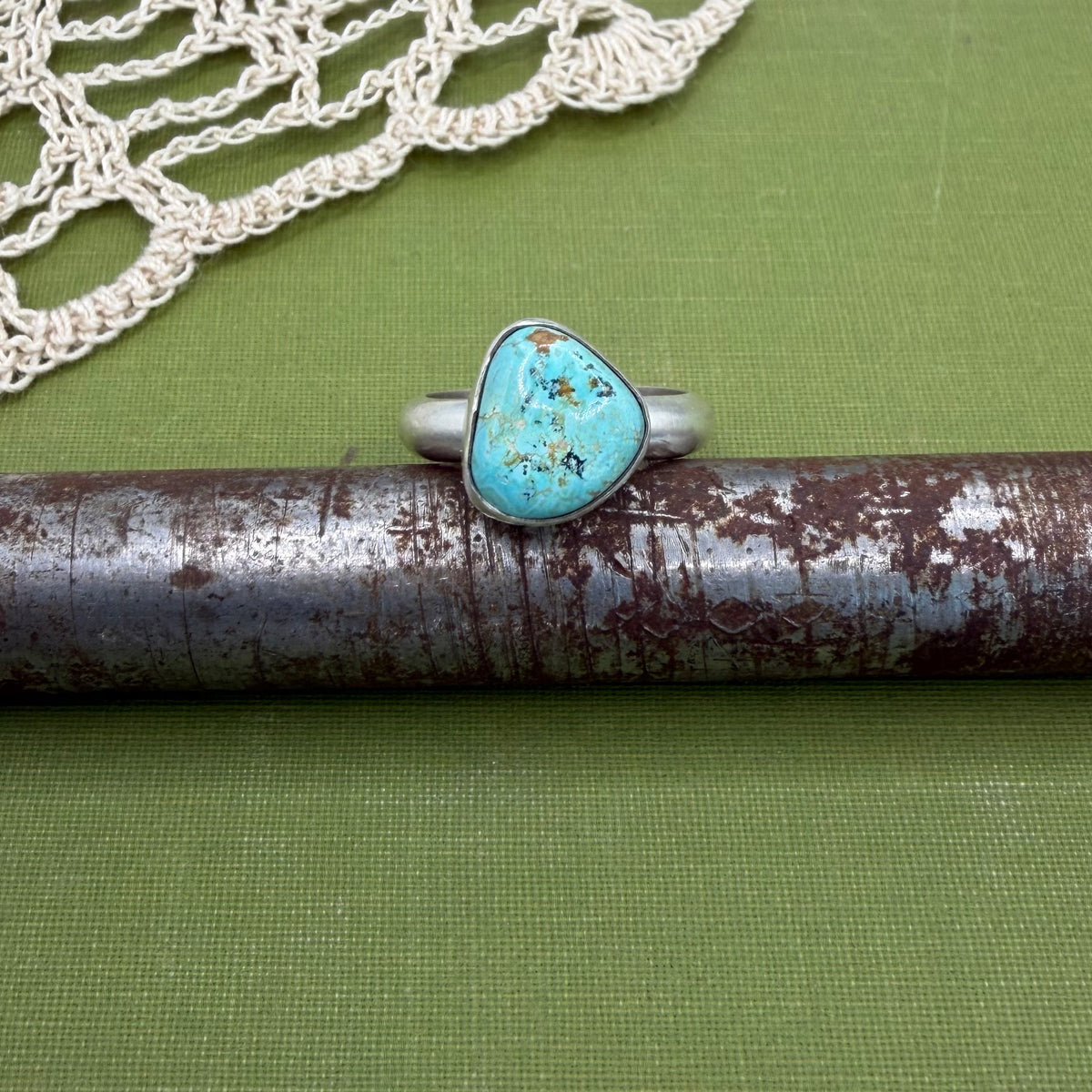 Chunky Turquoise Ring Size 7