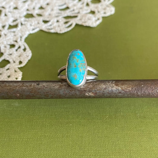 Stormy Mountain Turquoise Ring Size 6.5