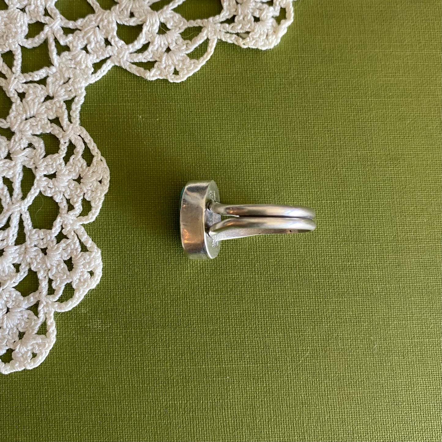 Stormy Mountain Turquoise Ring Size 6.5