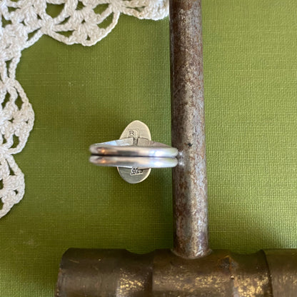 Stormy Mountain Turquoise Ring Size 6.5