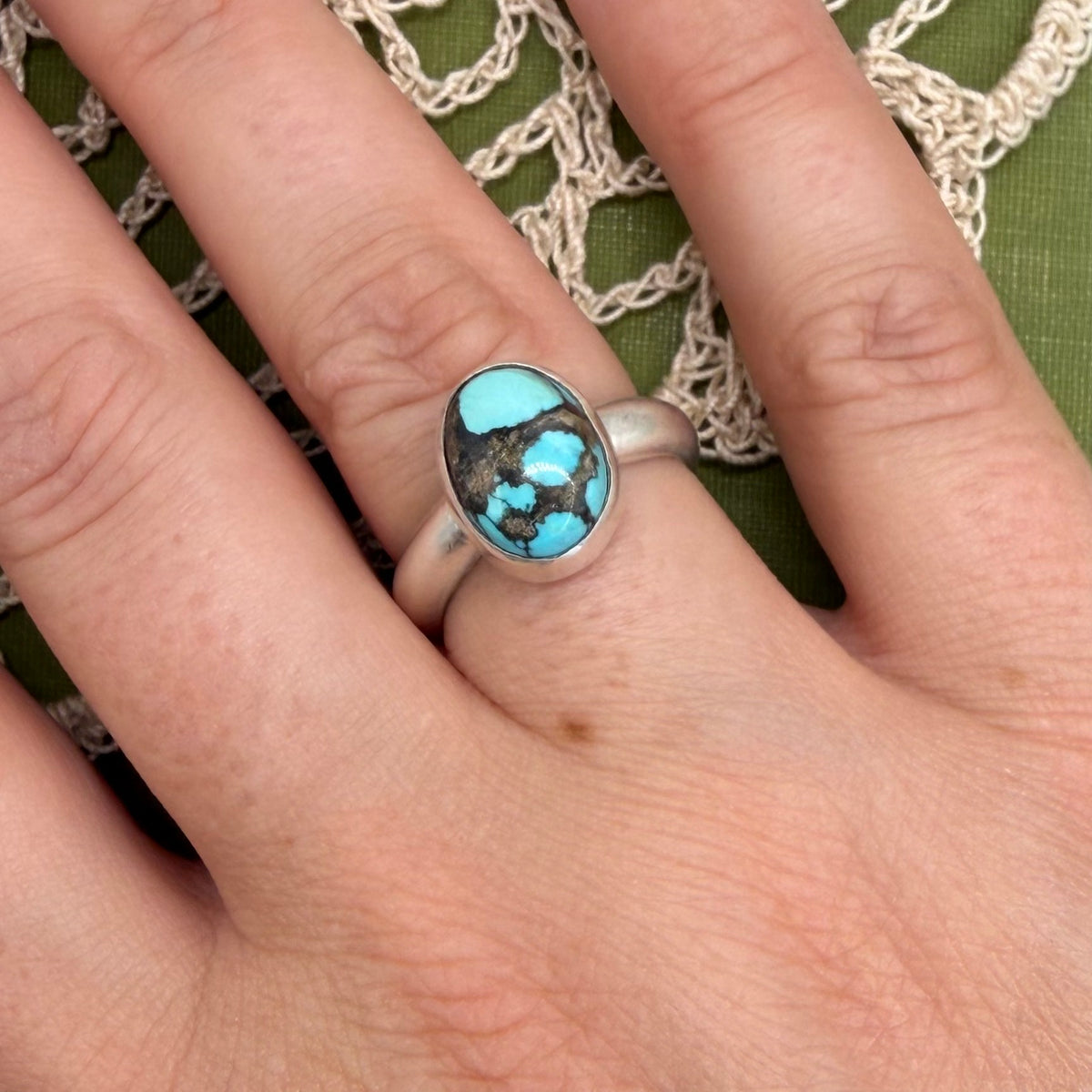 Chunky Turquoise Ring Size 5