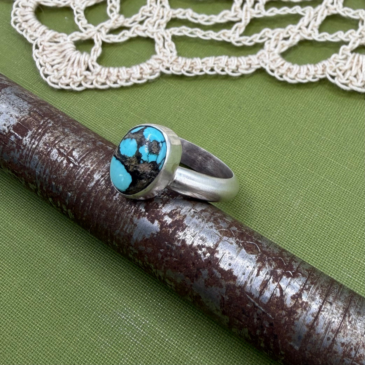 Chunky Turquoise Ring Size 5