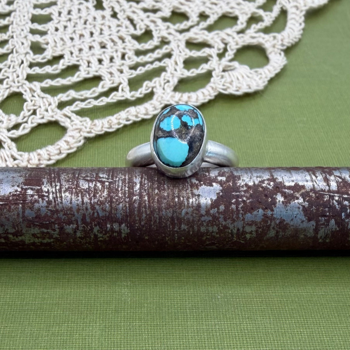 Chunky Turquoise Ring Size 5