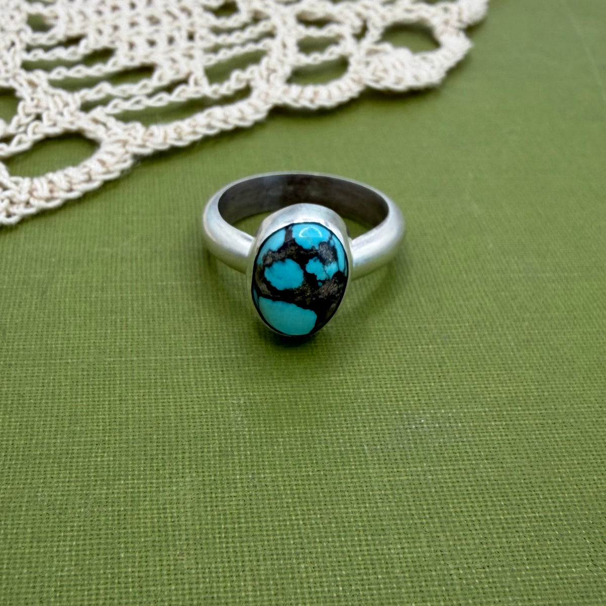 Chunky Turquoise Ring Size 5
