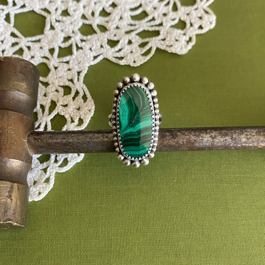 Malachite Ring Size 7
