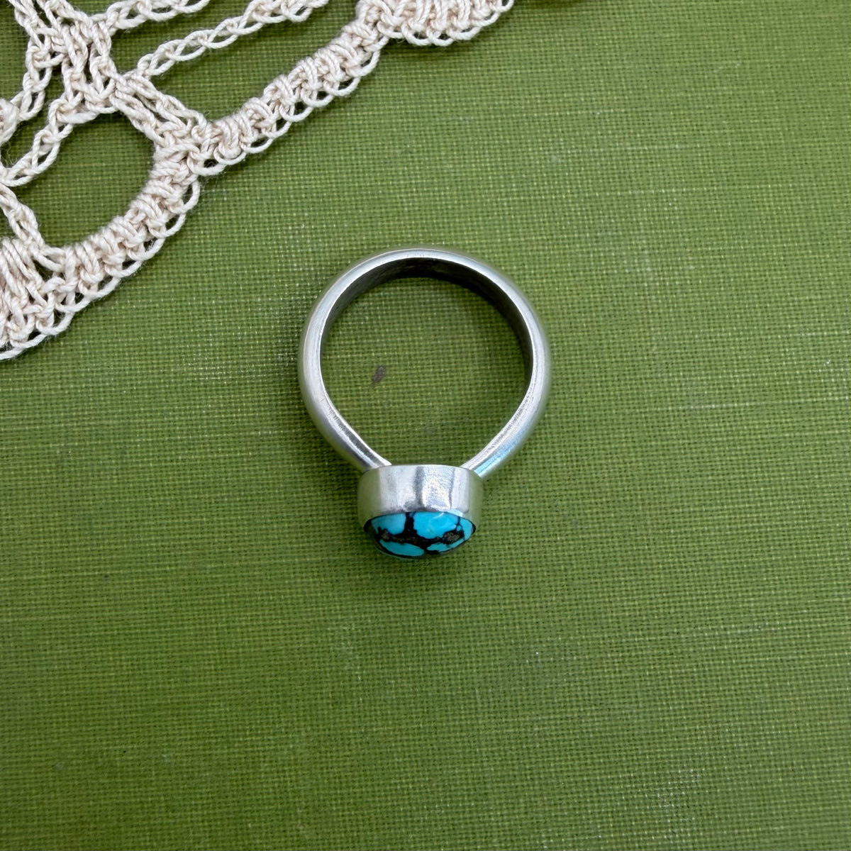 Chunky Turquoise Ring Size 5
