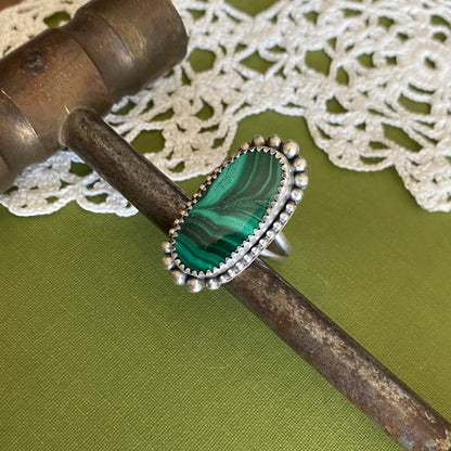 Malachite Ring Size 7