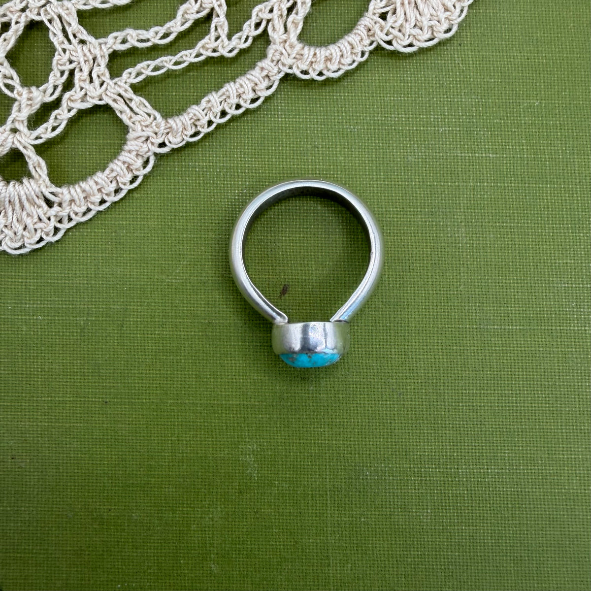 Chunky Turquoise Ring Size 6