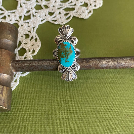 Pilot Mountain Turquoise Ring Size 7