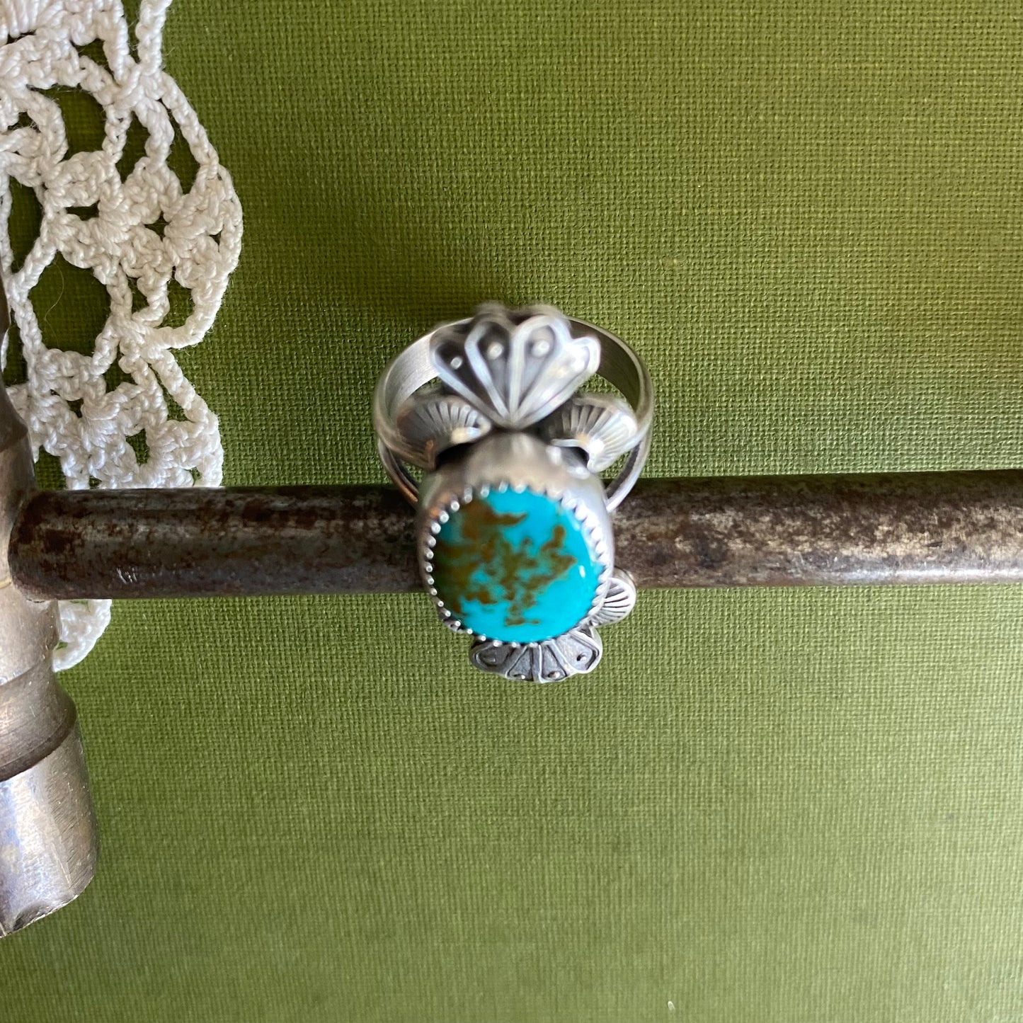 Pilot Mountain Turquoise Ring Size 7