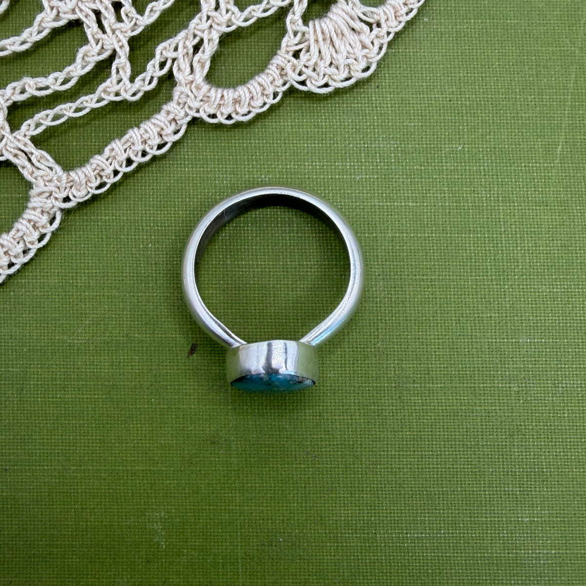 Chunky Turquoise Ring Size 8