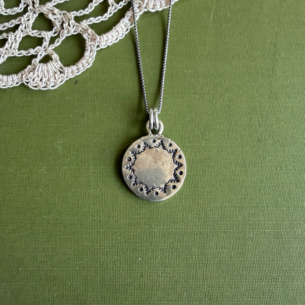 Perfectly Imperfect Stamped Pendant #17