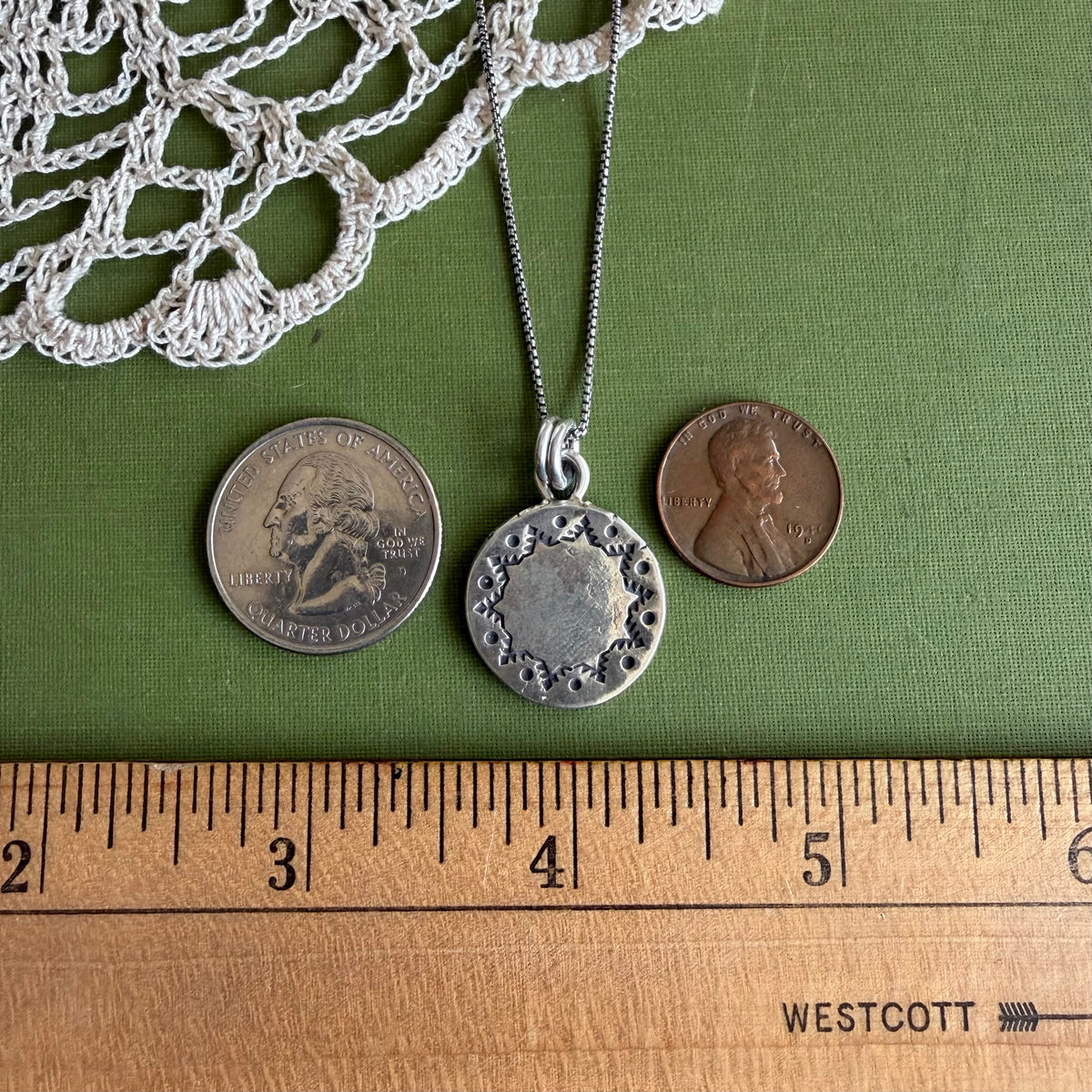 Perfectly Imperfect Stamped Pendant #17