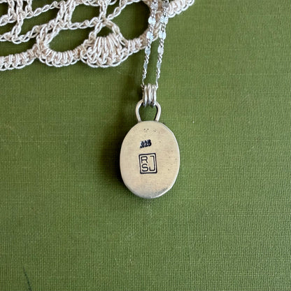 Large Simple Turquoise Pendant with Pyrite