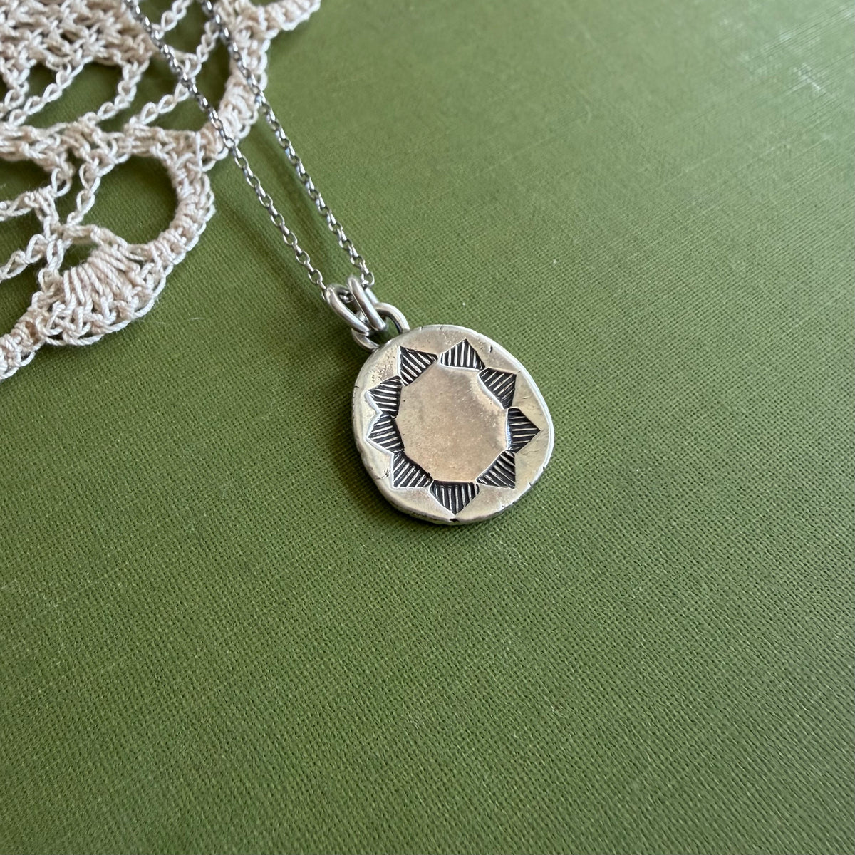 Perfectly Imperfect Stamped Pendant #15