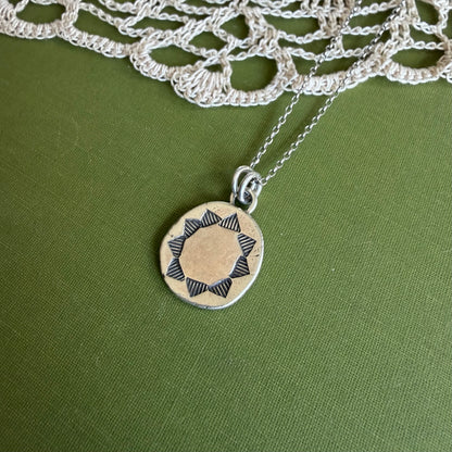Perfectly Imperfect Stamped Pendant #15