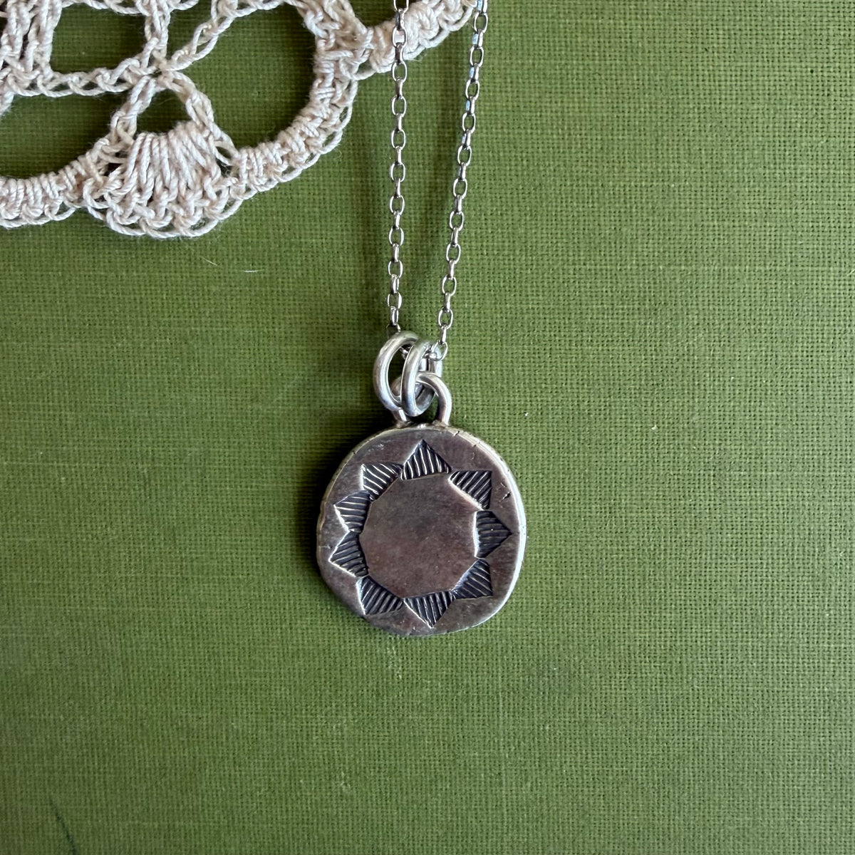Perfectly Imperfect Stamped Pendant #15