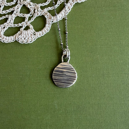 Small Perfectly Imperfect Stamped Pendant #23
