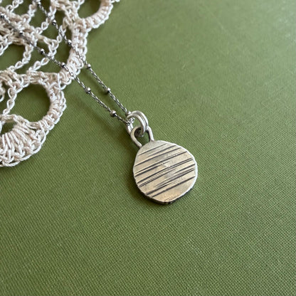 Small Perfectly Imperfect Stamped Pendant #23