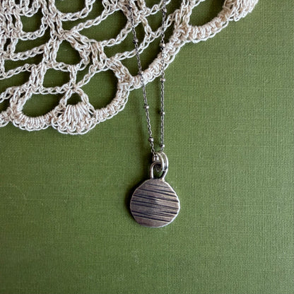 Small Perfectly Imperfect Stamped Pendant #23