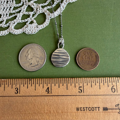Small Perfectly Imperfect Stamped Pendant #23
