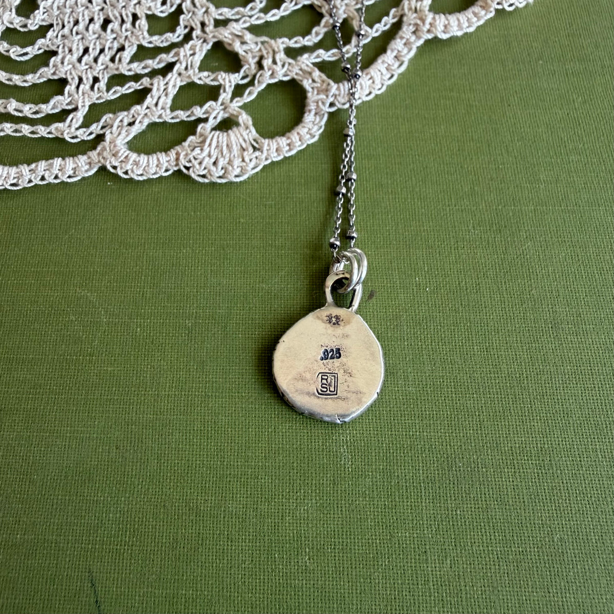 Small Perfectly Imperfect Stamped Pendant #23