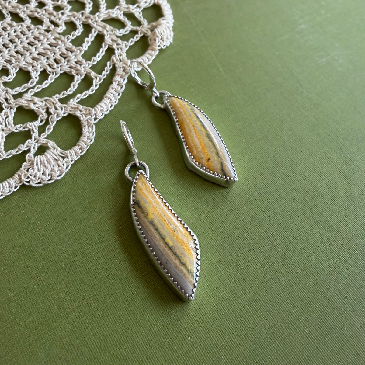 Bumblebee Jasper Earrings